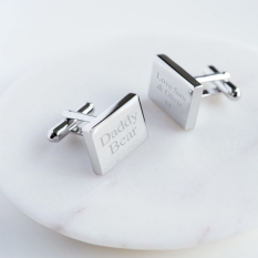 Hampers and Gifts to the UK - Send the Personalised Rectangular Cufflinks